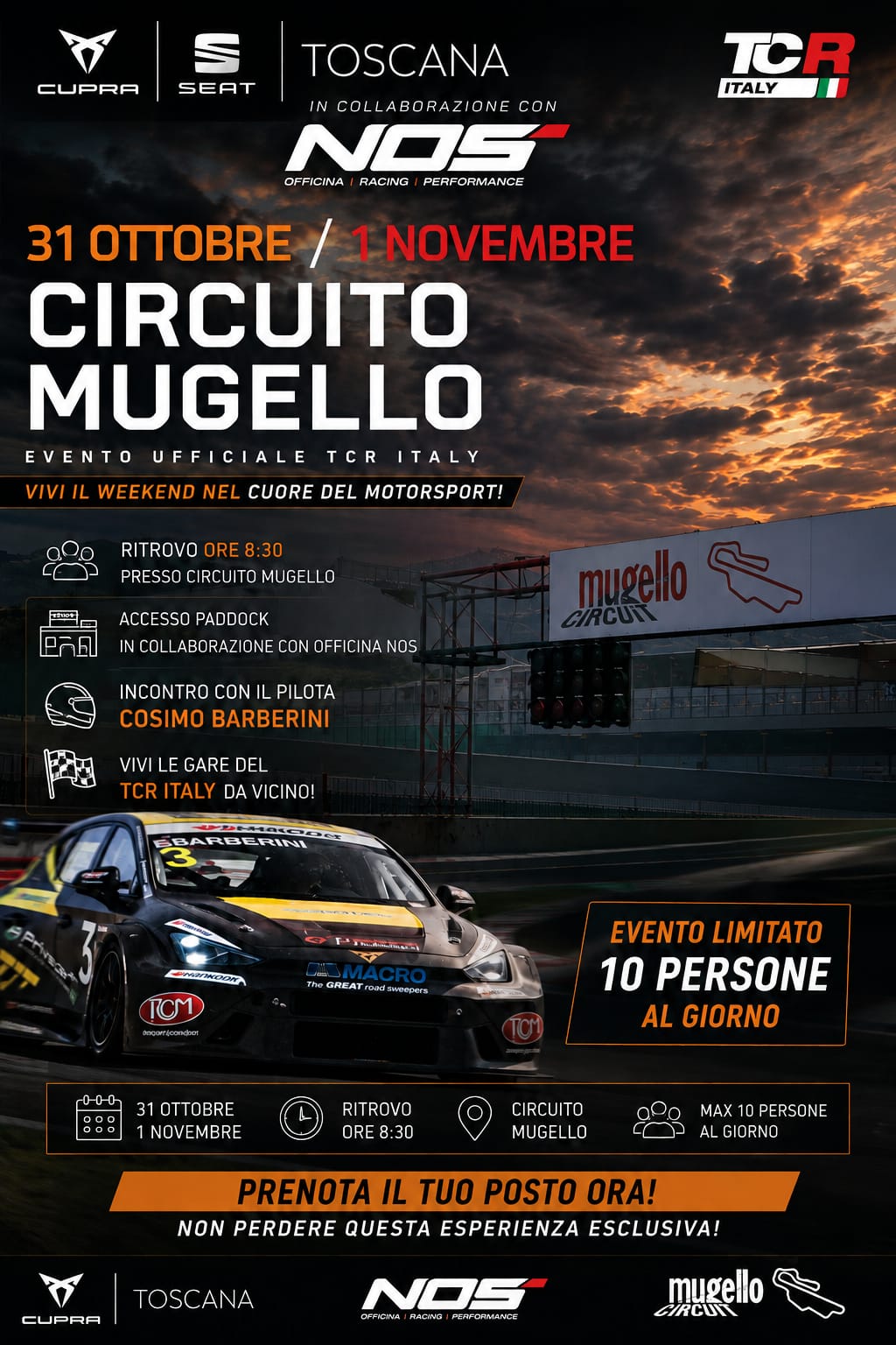 TCR Italy al Mugello con Nos e Barberini..31/1 Novembre